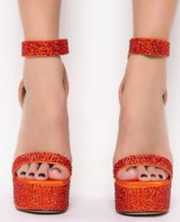 Image 1 of AZALEA WANG MY PLACE OR YOURS CHUNKY SANDAL IN ORANGE