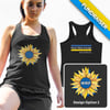 Ukraine "Peace Takes Courage" - Women's Ideal Racerback Tank