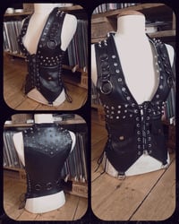 Image 1 of Vest with lacings, rings and studs