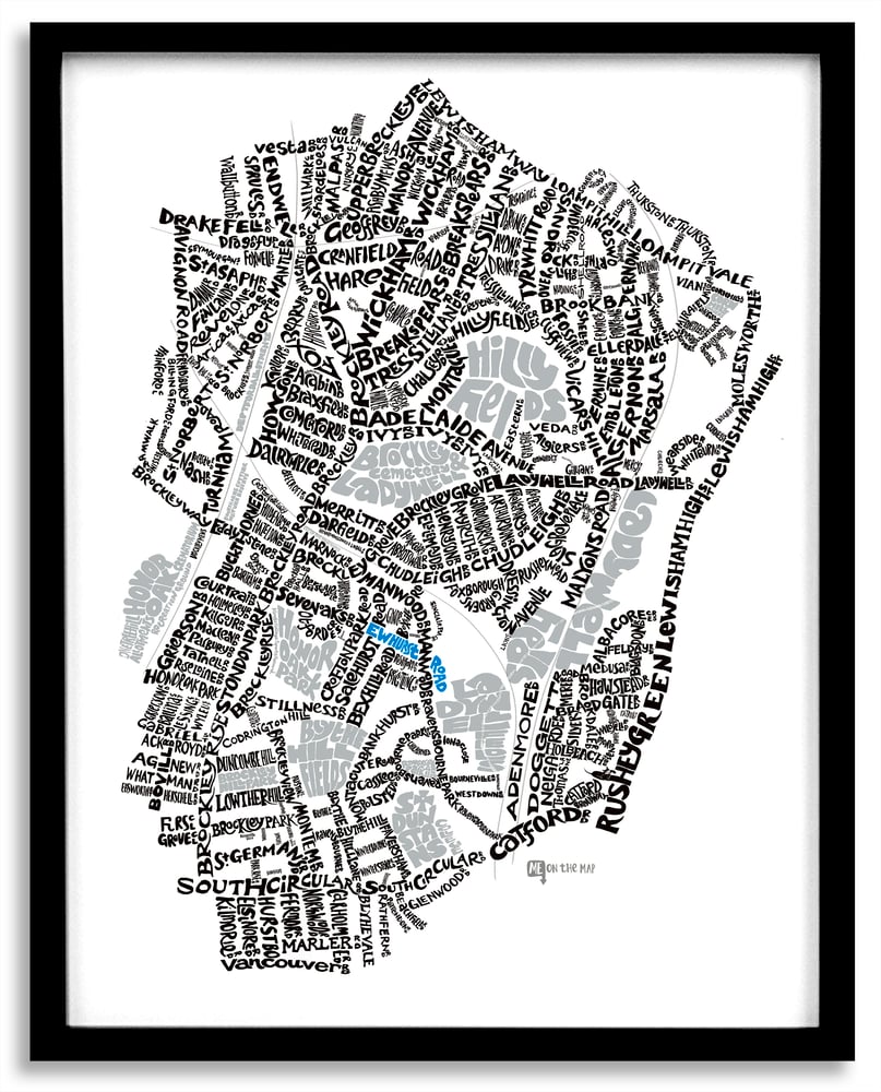Image of Crofton Park, Brockley & Ladywell London Type Map