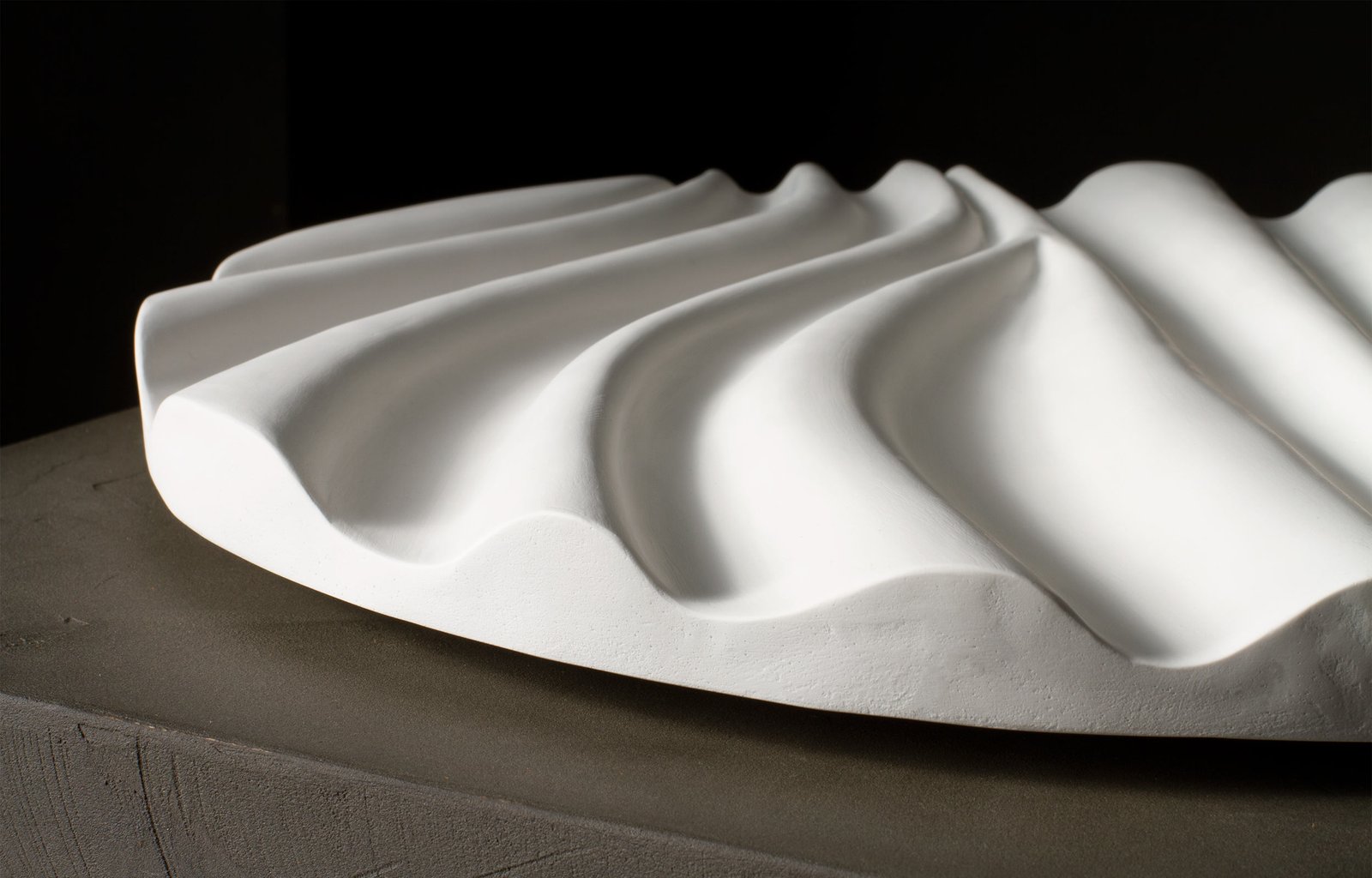 Image of Draped · Gypsum Wall Sculpture (sold)