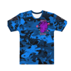 "ZAZA GANG" black and blue camo t shirt