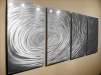 Image 1 of Rippling- Abstract Metal Wall Art Contemporary Modern Decor