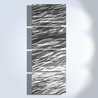 Image 4 of Silver Reef- Abstract Metal Wall Art Contemporary Modern Decor