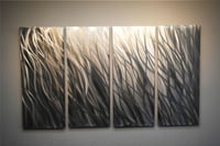 Image 3 of Silver Reef 36x63 - Metal Wall Art Abstract Sculpture Modern Decor-