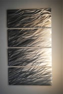 Silver Reef 36x63 - Metal Wall Art Abstract Sculpture Modern Decor-