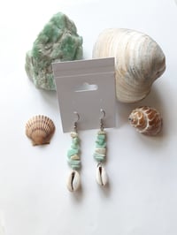 Image 1 of Amazonite cowrie earrings