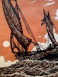 Image 3 of "The Spray 1895", two block woodcut on paper