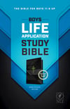  NLT Boys Life Application Study Bible-Neon/Black TuTone  