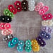 Image of Pearl double ribbon flower hairclips-20 color choices 