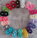 Image of Pearl double ribbon flower hairclips-20 color choices 