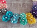 Image of Pearl double ribbon flower hairclips-20 color choices 