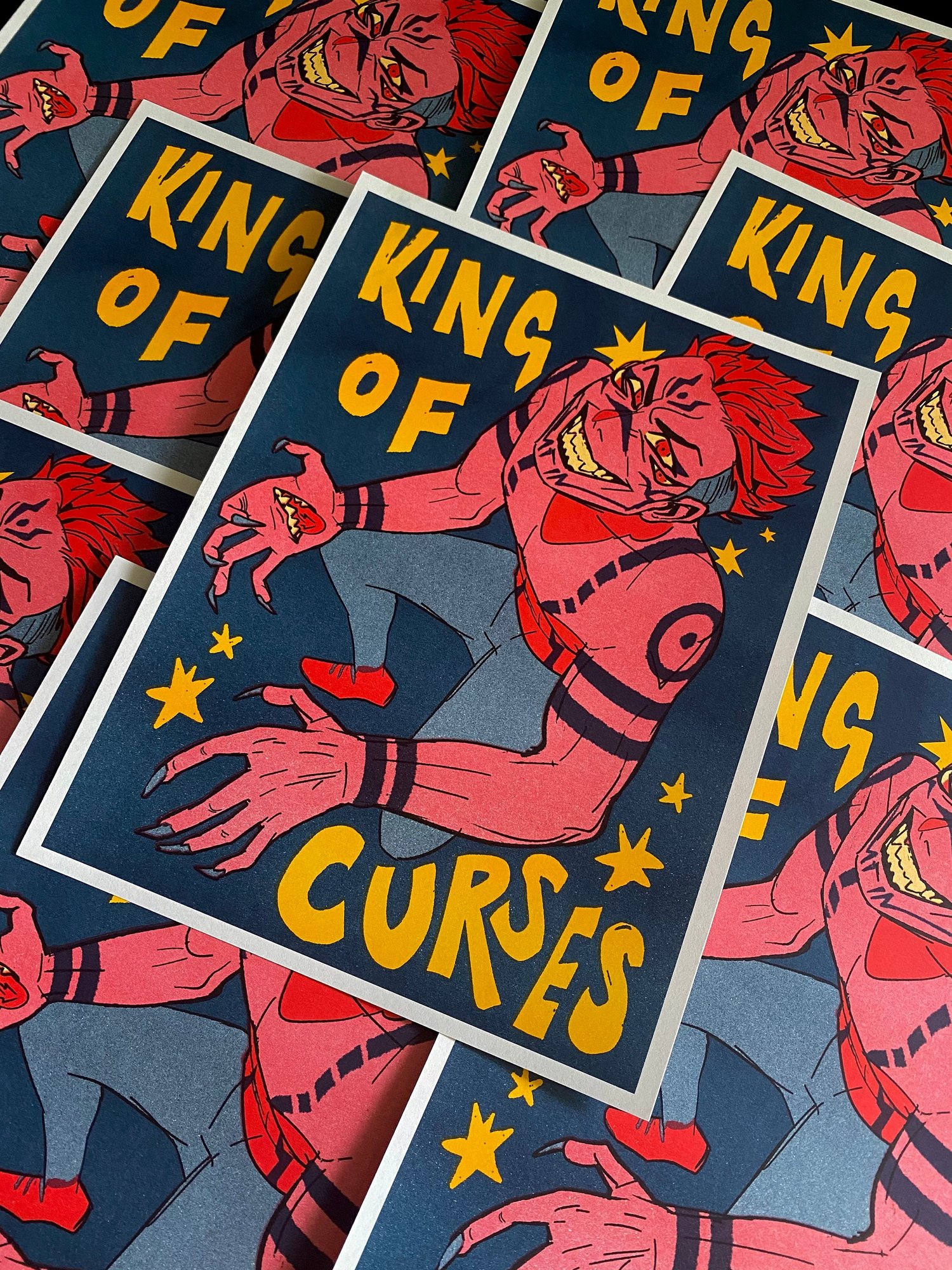 King of Curses Riso Print