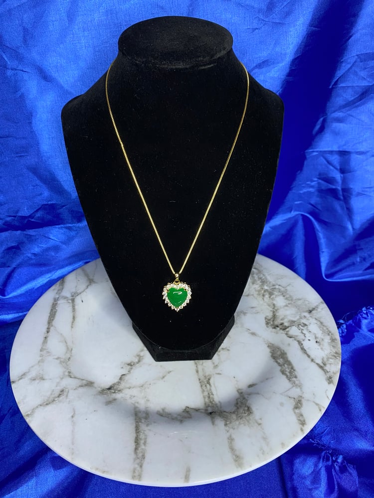 Image of “Jade Heart Necklace” 