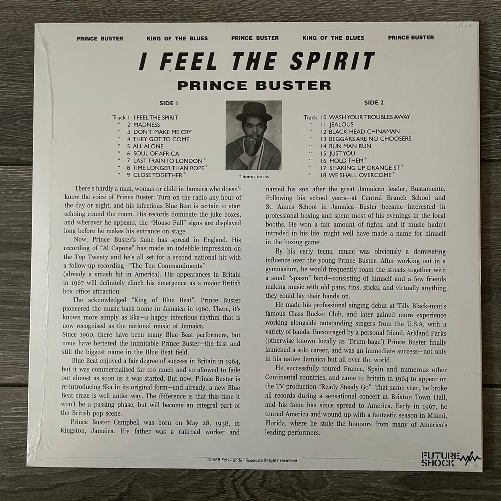 Image of Prince Buster - I Feel The Spirit Vinyl LP