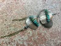 Image 5 of Luanda earrings Turquoise and Copper earrings n455