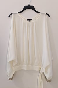 Image 1 of Sheer Slit Sleeve Blouse