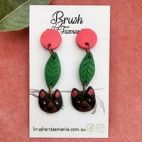 Image 2 of Pink Tassie Devil Earrings