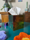 Holographic Tissue Box Cover (Orange/Green)