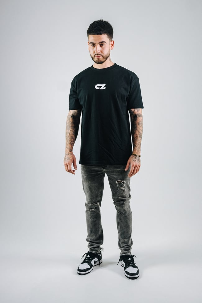 “CZ” TEE BLACK/WHITE