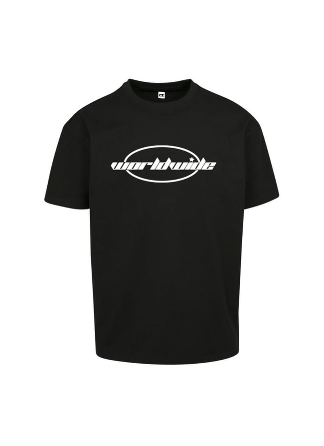 “WORLDWIDE” TEE BLACK/WHITE