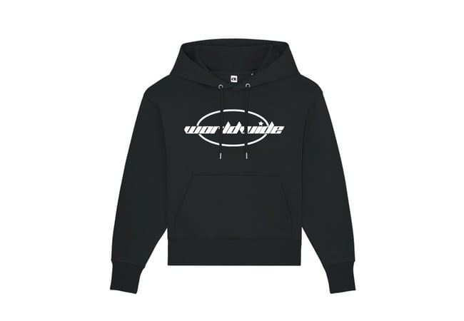 “WORLDWIDE” HOODIE BLACK/WHITE