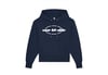 “WORLDWIDE” HOODIE NAVY/WHITE