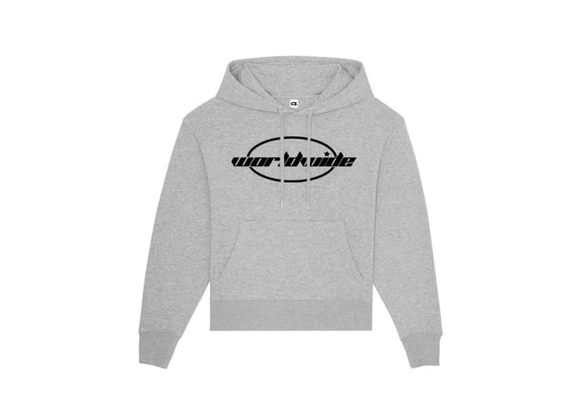 “WORLDWIDE” HOODIE GREY/BLACK
