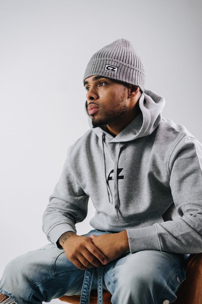 “CZ” HOODIE GREY/BLACK