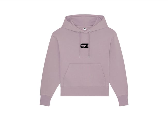 “CZ” PASTEL HOODIE LILAC/BLACK