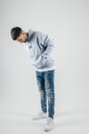 “CZ” PASTEL HOODIE BLUE/BLACK