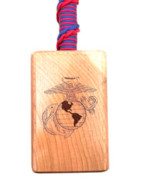 Image 4 of Thor Hammer Solid Cherry Wood Custom Engraved Military