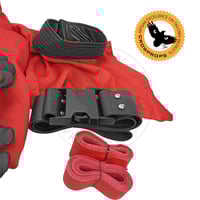Image 3 of Vonreg Full Combo (All Soft Parts) Shinny Red Flightsuit - STANDARD SIZES and TAILORED,  you choose.
