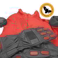 Image 4 of Vonreg Full Combo (All Soft Parts) Shinny Red Flightsuit - STANDARD SIZES and TAILORED,  you choose.
