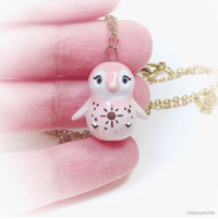 Image 2 of pink penguin necklace