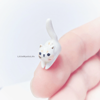 Image 1 of Tiny White kitty figurine