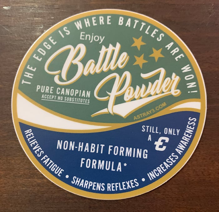 Image of Battle Powder 3" X 3" vinyl sticker