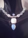 Image of MOONSTONE AND FIRE OPAL PENDANT NECKLACE WITH TIBETAN AND SWAROVSKI BEADS