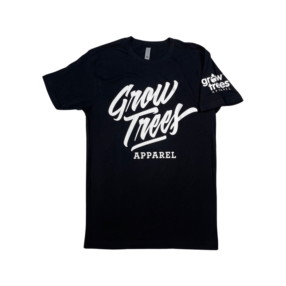 Image of Grow Trees Script - Black T-Shirt