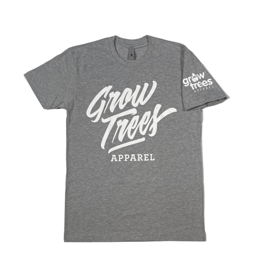 Image of Grow Trees Script - Heath Grey T-shirt