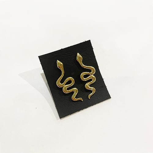 Image of Gold Filled Snake Earrings