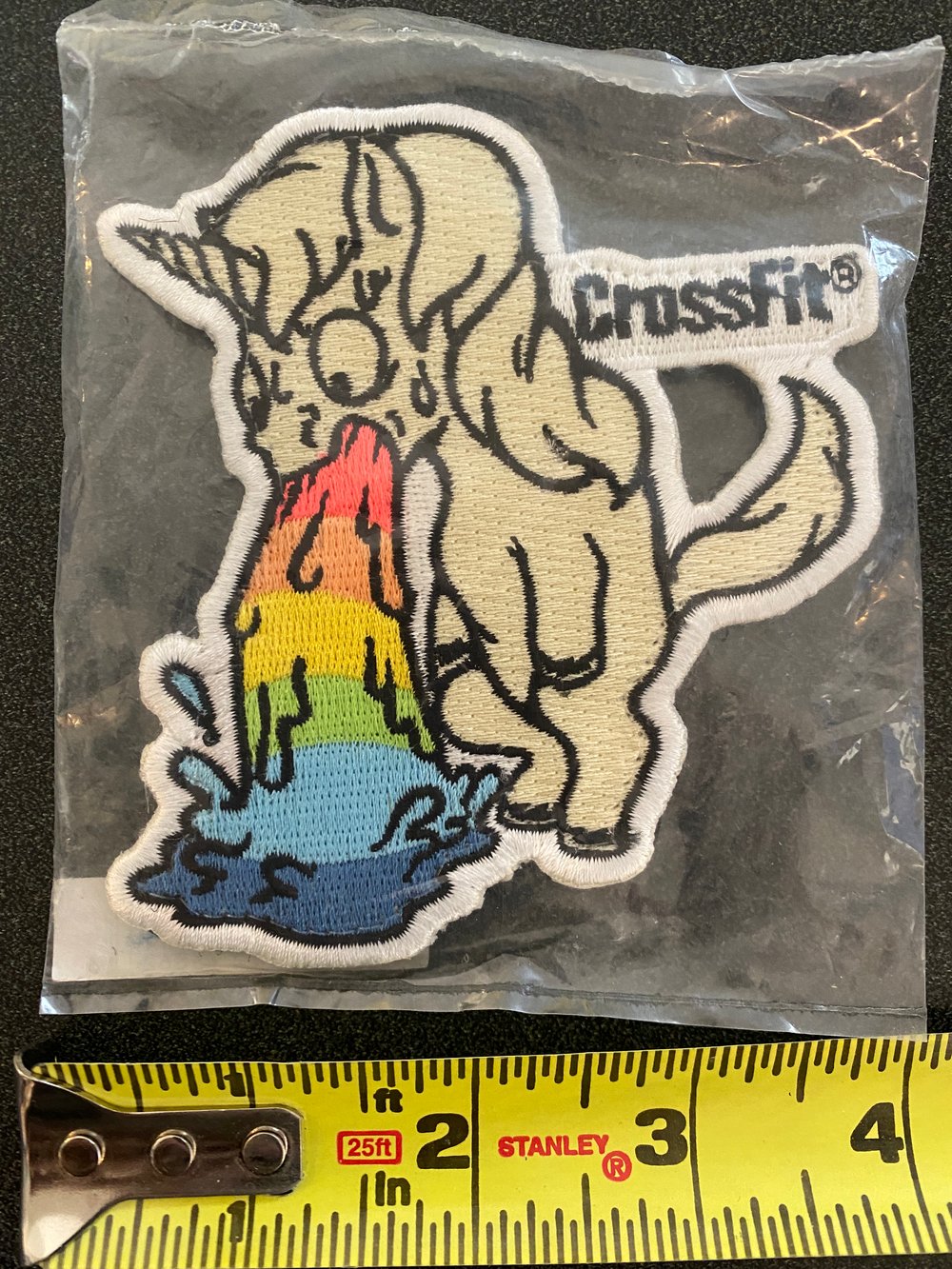 Image of CrossFit Puking Unicorn Velcro Patch 4"x 4"