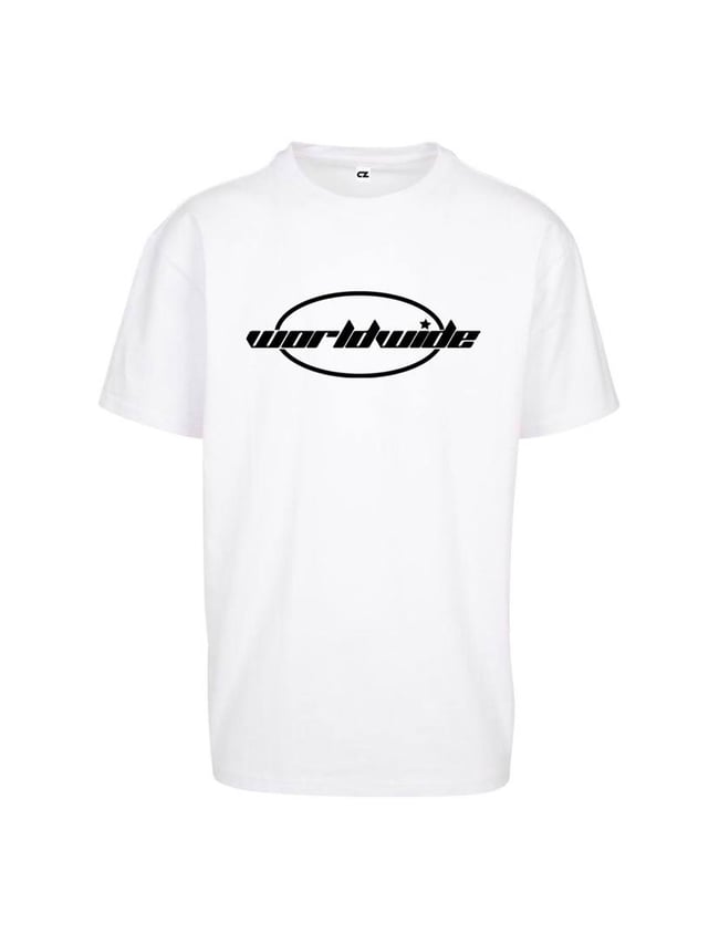 "WORLDWIDE" TEE WHITE/BLACK