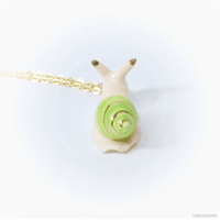 Image 5 of Green snail necklace