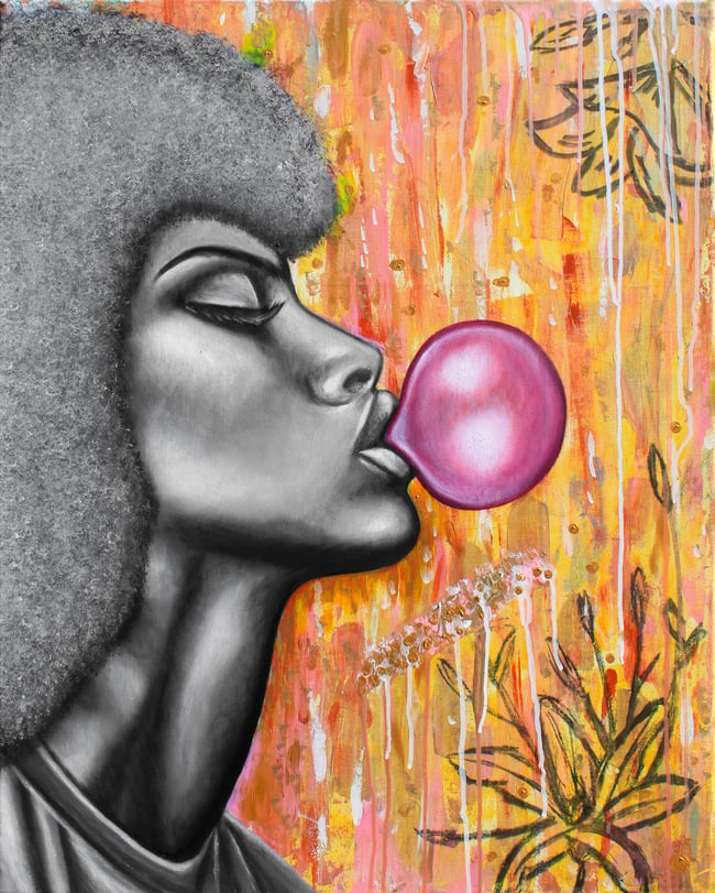 Bubble Gum Girl Junnior Navarro Art