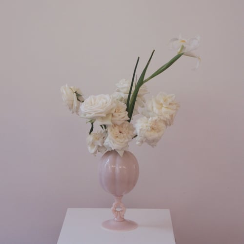 Image of Vintage American blush pink glass collection