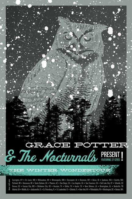 Image of Grace Potter & The Nocturnals - Winter Wondertour '11 (Steel Blue)