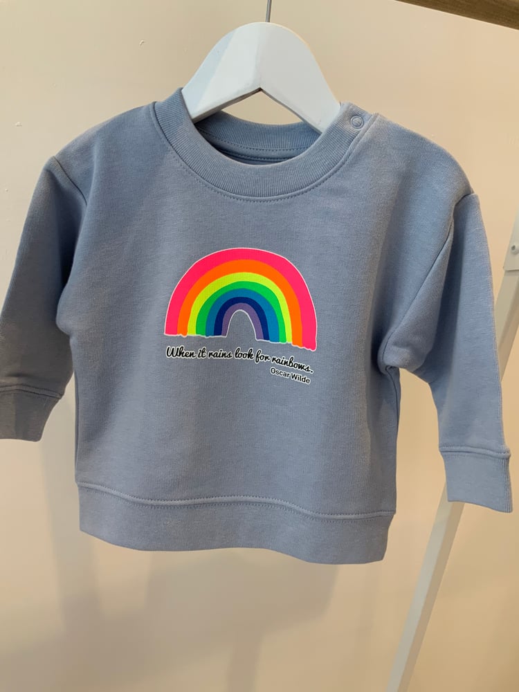 Image of Blue Rainbow Sweatshirt - Baby