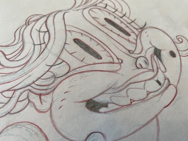 Preliminary drawing for "Meyer-Delabie Girl" Image 2