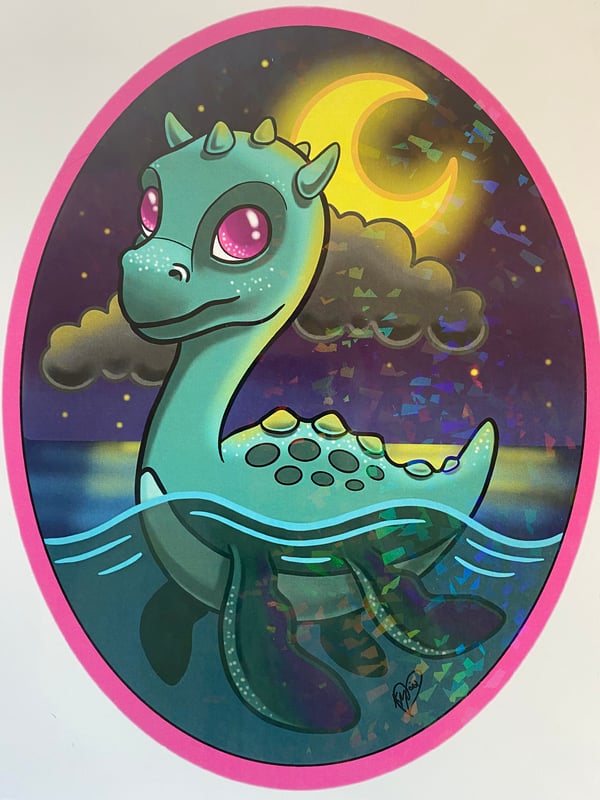 Image of Loch Ness Monster - Limited Edition Holographic Print